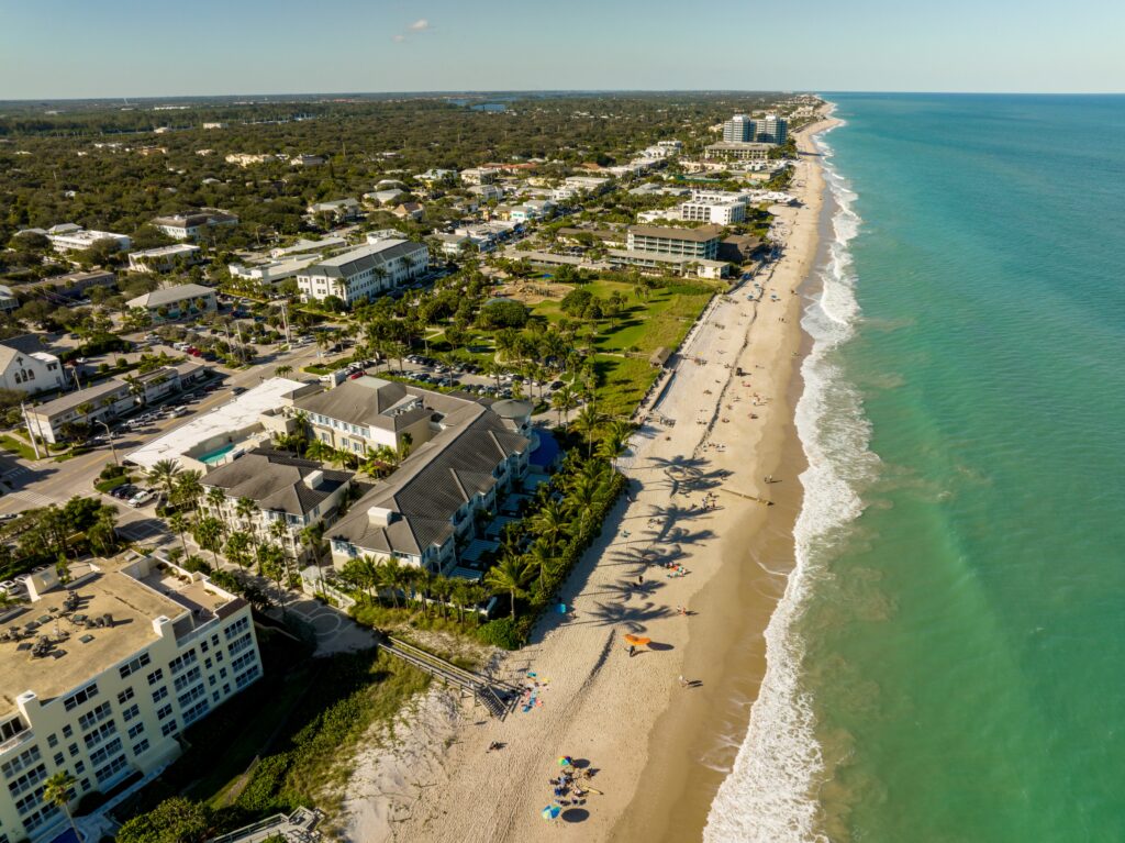 Aerial,Shot,Vero,Beach,Hotels,And,Condominium,Buildings